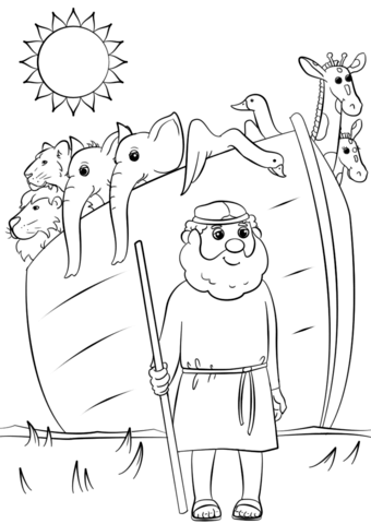 Noah'S Ark Animals Two By Two Coloring Page